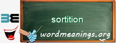 WordMeaning blackboard for sortition